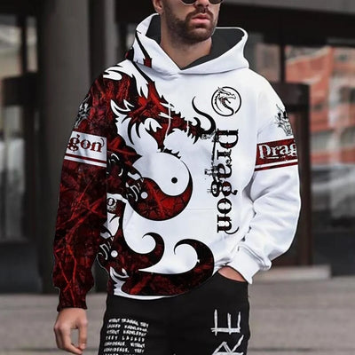 Loose Print Hoodie